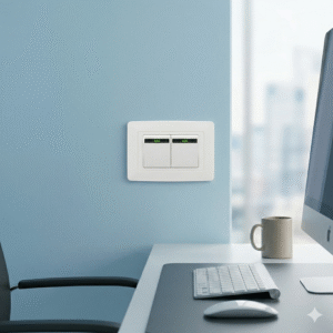 Oficina con interruptor luz doble