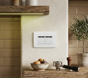 Cocina con interruptor luz doble