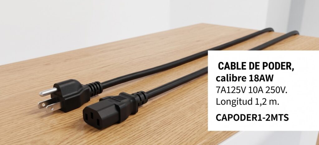 cable poder calibre 18aw