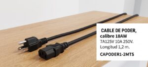 cable poder calibre 18aw