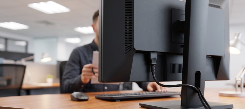 cable poder calibre 18aw utilizado en un computador de mesa